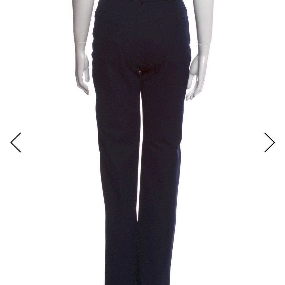 St John Sport Straight-Leg Black Dress Pants with Gold Accent - Picture 3 of 6
